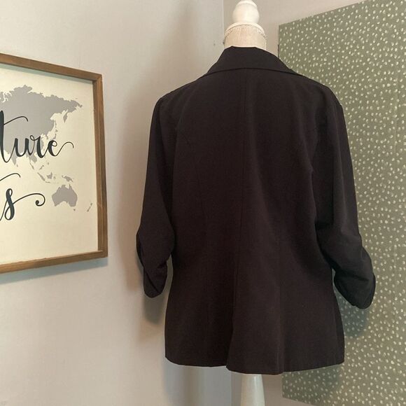 Torrid Black One Button 3/4 Sleeve Casual Business Blazer Size 1 - Picture 5 of 8